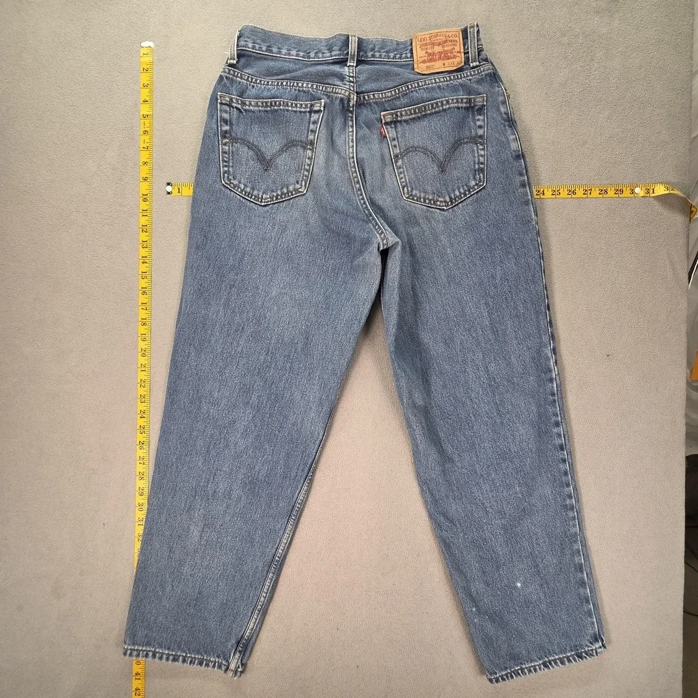 Levis‎ 560 Jeans Mens Medium Wash Blue Denim Relaxed Tapered Zip Fly Fits 30x28